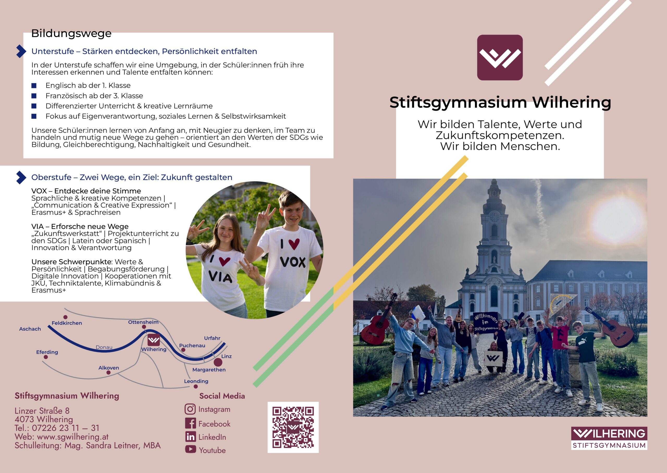 Flyer AHS – erste Seite