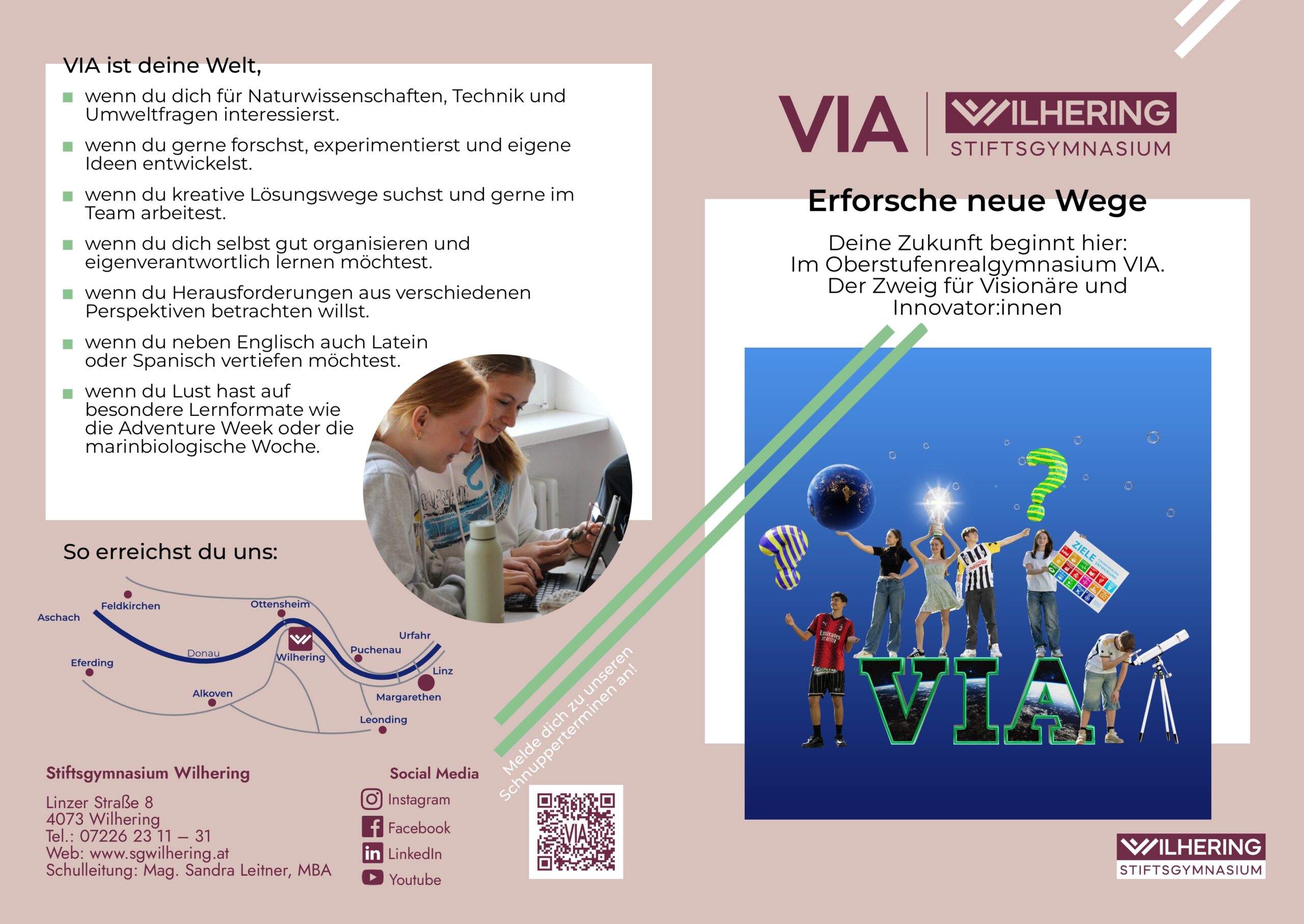 Flyer VIA – erste Seite
